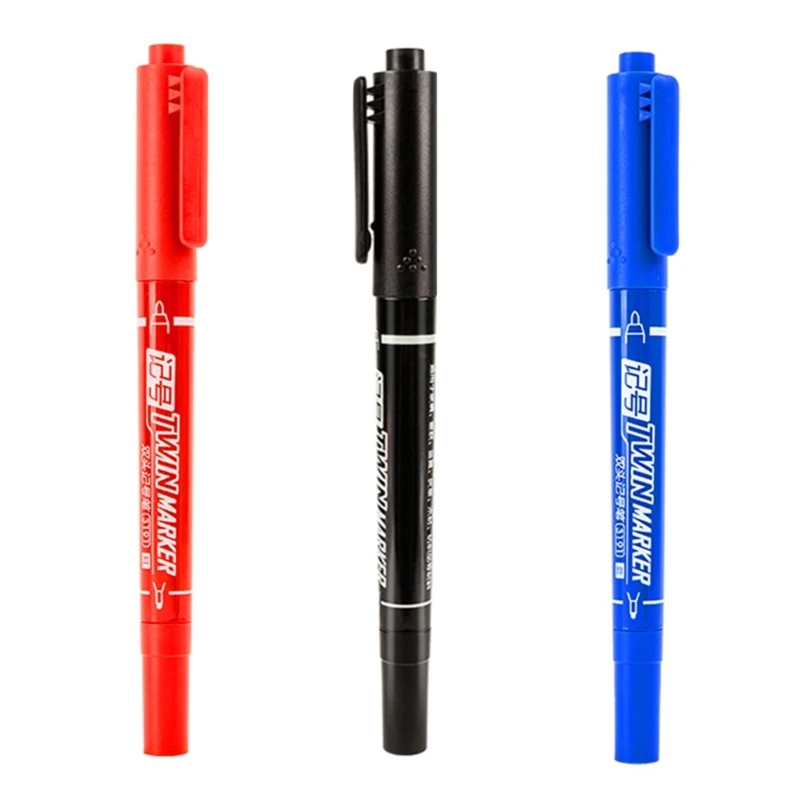 Dual-Tip Art Marker,Permanent Marker Pen Double Ended with Fine Bullet-and Brush for Drawing,Shading,Sketching,Designing