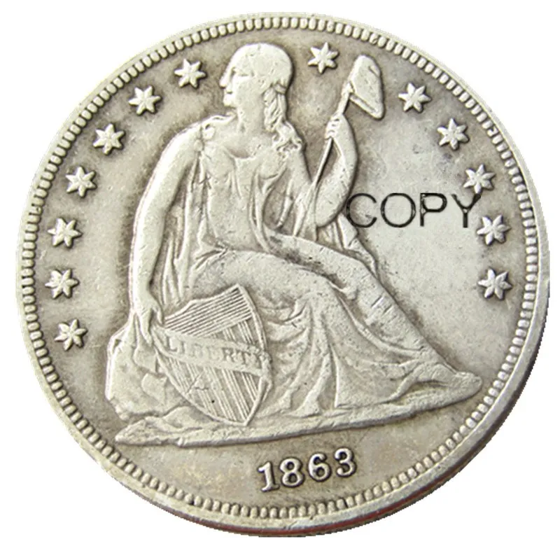 

1863 Seated Liberty Dollar Silver Plated Copy Coins