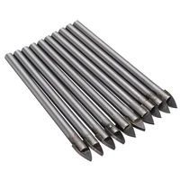 10 pcs cross drill bits 6mm tip tungsten carbide for glass ceramic tile drillinf electric drill power tools accessories