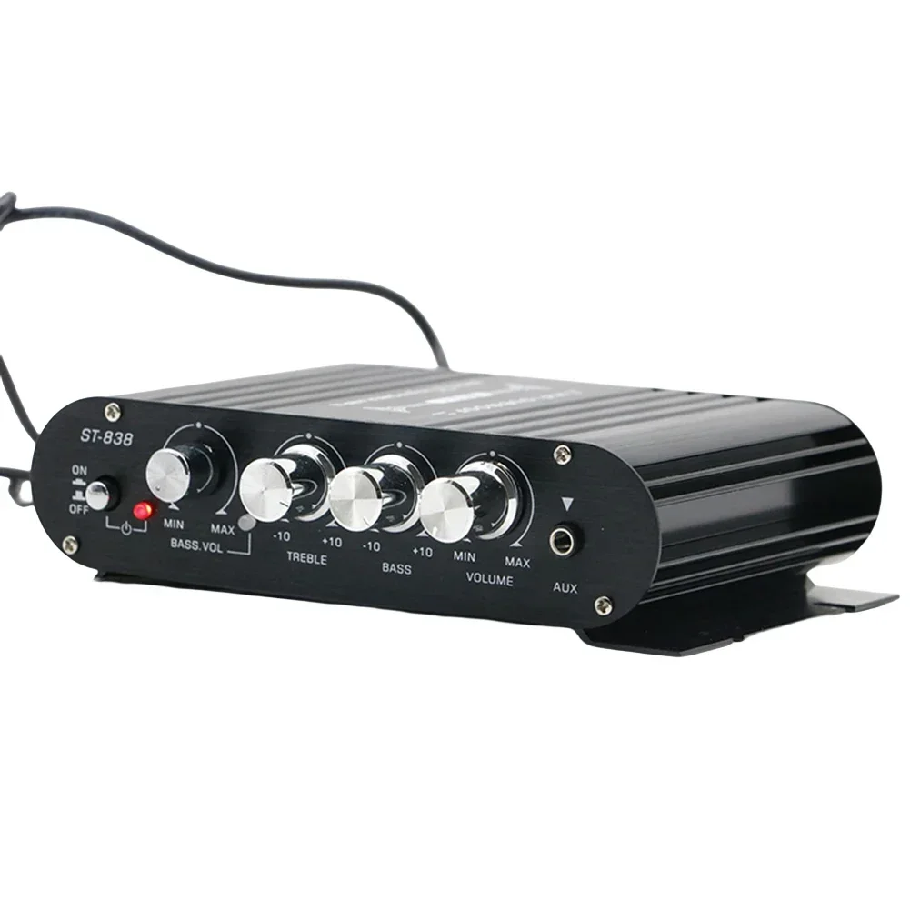 ST-838 HiFi 2 1-канальный усилитель мощности стерео басовый звука 80 Вт * сабвуфера
