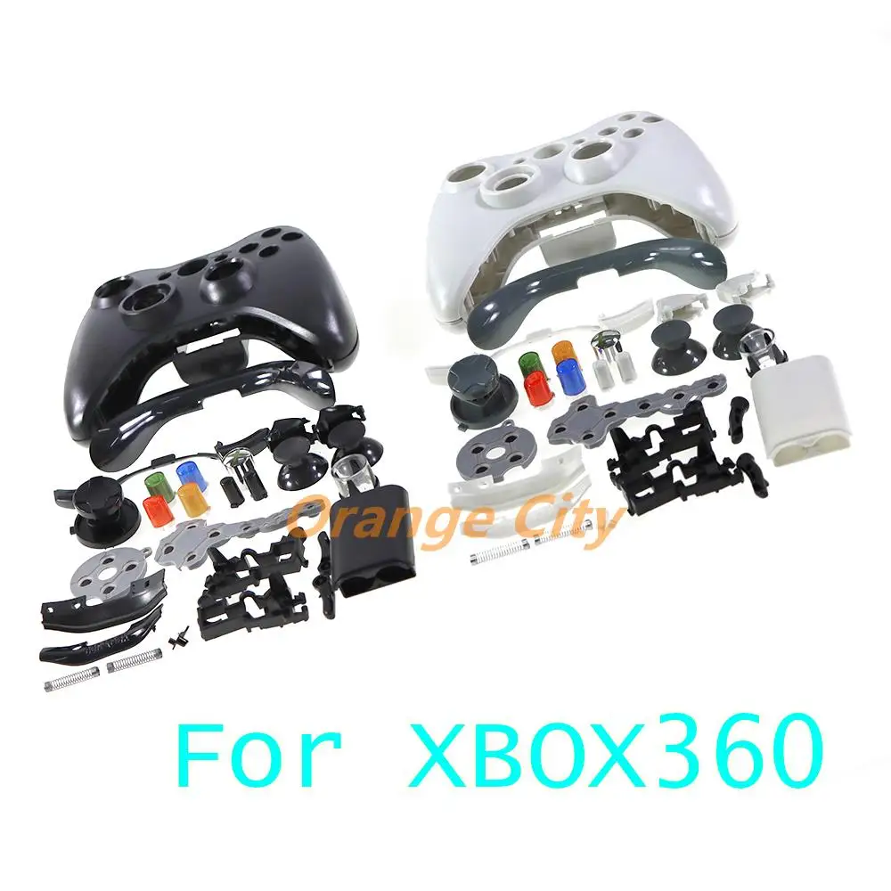 Фото Замена чехла для беспроводного контроллера XBOX 360, комплект джойстиков для геймпада Xbox 360, полный корпус и кнопки №3