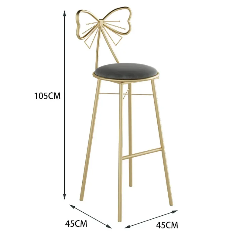 Роскошный металлический барный стул современный дизайн золотые