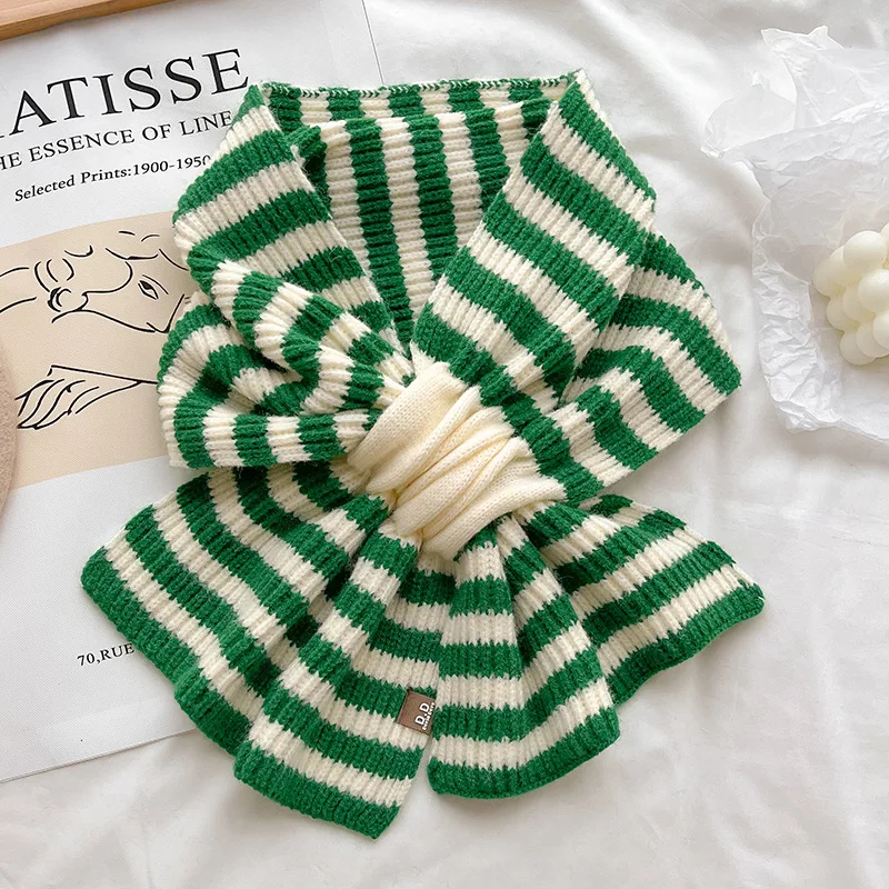 

Вязаный шарф в полоску, зимние шали из пашмины, Женские палантины, плотный теплый шерстяной мягкий женский теплый шейный платок, шарф, палан...