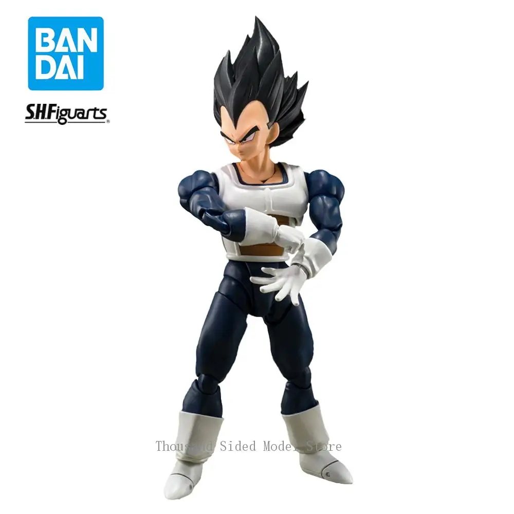 Фото В наличии оригинальная фигурка Bandai S.H.Figuarts Dragon Ball Z Vegeta (бийская одежда в стилеOlder), 14 см, модель из ПВХ, подарок №1
