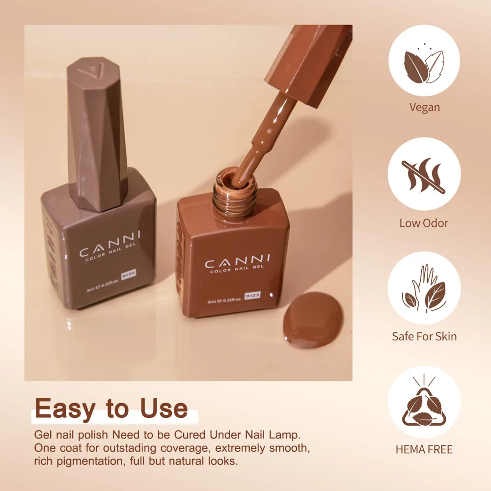 Фото CANNI 9 мл TPO/HEMA FREE Гель-лак Зимние цвета Маникюр Nail Art Salon Varnish Soak off Эмаль УФ-светодиодный лак для ногтей Гель DIY №4