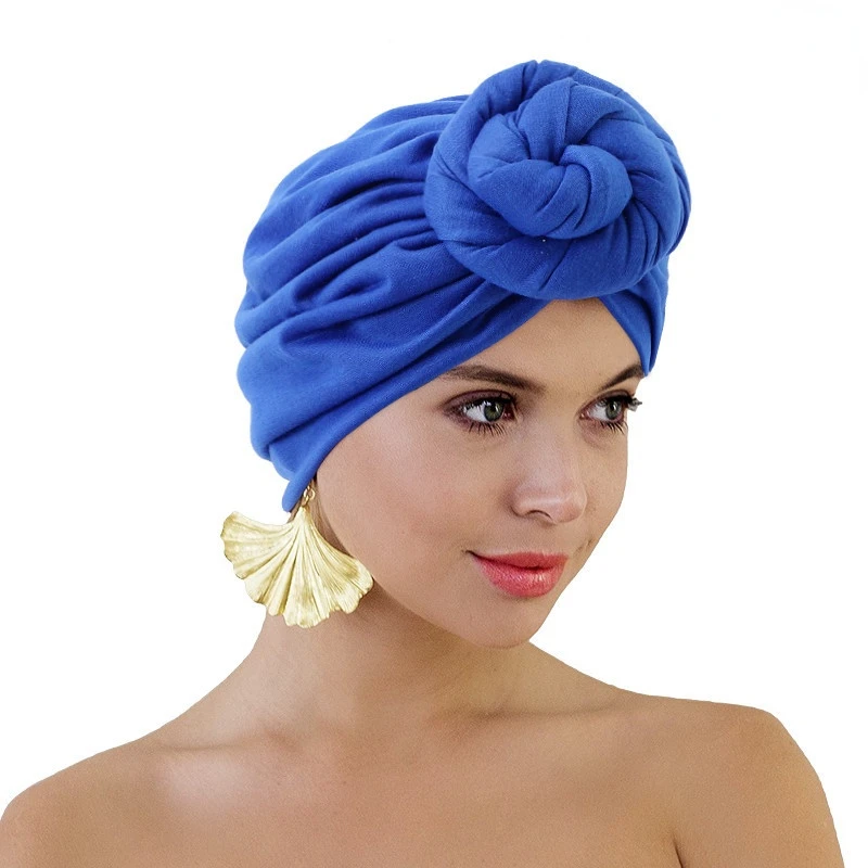 New Women Turban Hats Double Layer Bow Knot Turbans Headwrap Bonnets Ethnic Cap Women Headcover Chemo Cancer Hat Hijab Arab Wrap