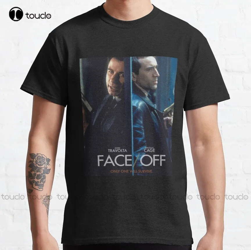 

Faceoff John Travolta Nicolas Cage Only One Will Survive Classic T-Shirt Oversized T Shirt Fashion Tshirt Summer Xs-5Xl Hip Hop