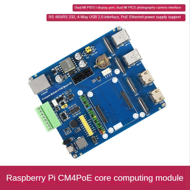

Плата расширения Poe/Rs485/Rs232 Rpi для Raspberry Pi CM4, компьютерный модуль 4 Lite/Emmc