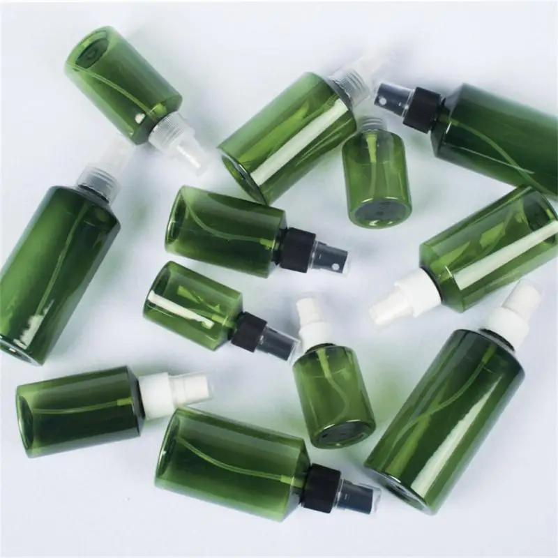 

50ml/100ml/150ml/200ml Refillable Bottles Dark Green Plastic Empty Spray Bottle Portable Travel Cosmetics Containers Atomizer