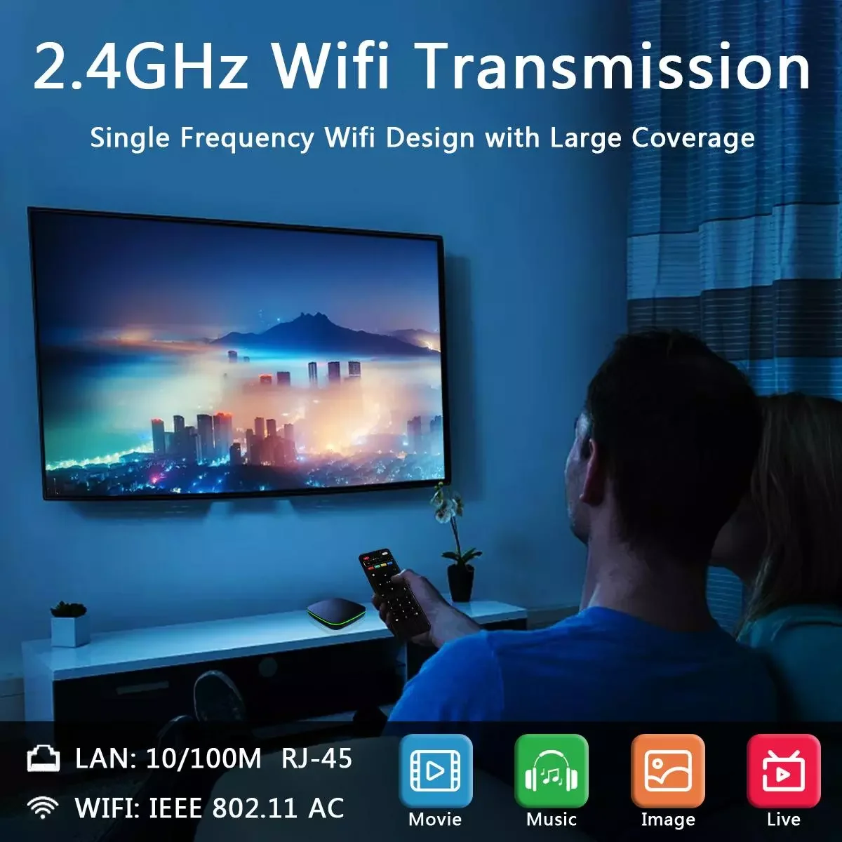 Обновленная ТВ-приставка DDR3 + EMMC на Android 11 Смарт Amlogic 2 4G wifi 4K H.265 4 Гб ОЗУ 32 ГБ