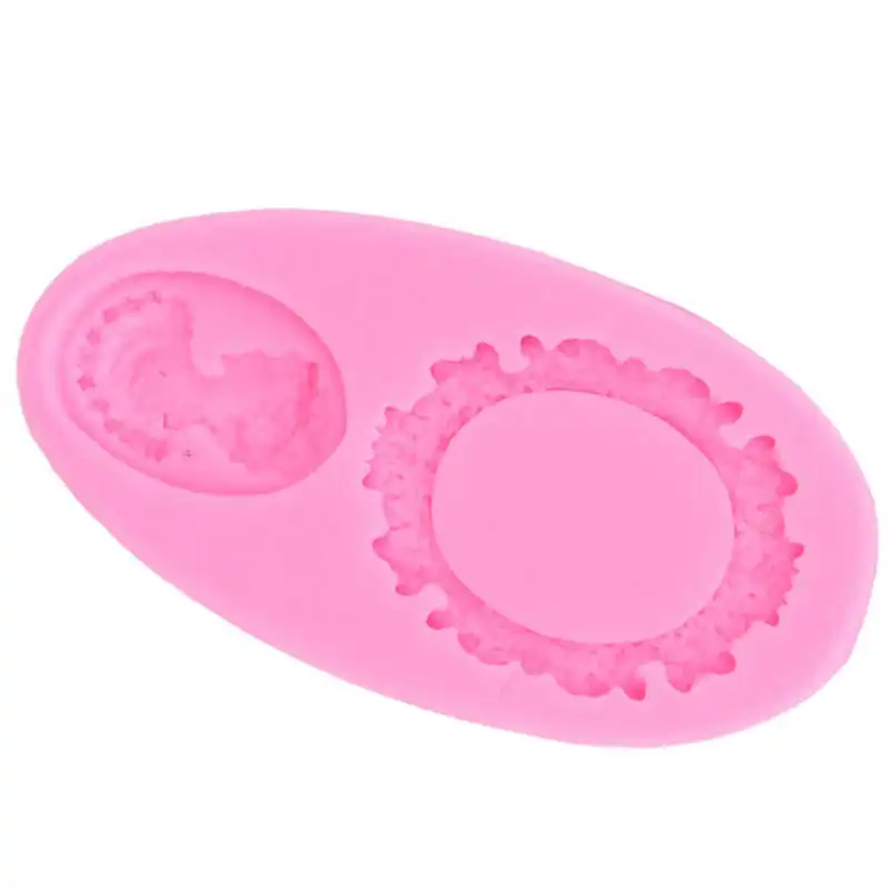 

Vintage Mirror Frame Silicone Mold Fondant Molds -40~230℃ Temperature Range Oval for Chocolate