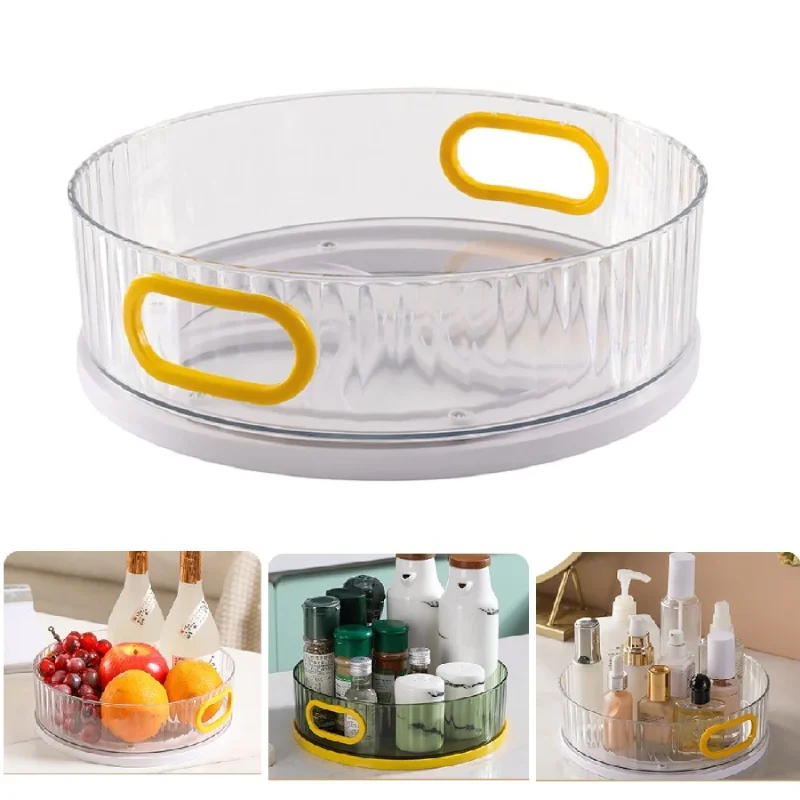 

Rotating Spice Rack 360 Degree Turntable Organizer Spice Cosmetic Makeup Toiletry Storage Organizer Spinning Revolving Rotating