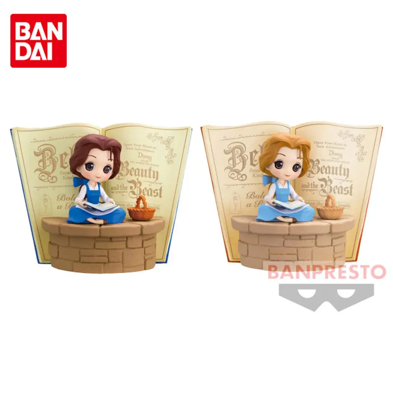 

Bandai Original BANPRESTO Q Posket Stories Disney Princess Characters Country Style Belle Kawaii Cute Anime Action Figures Toys