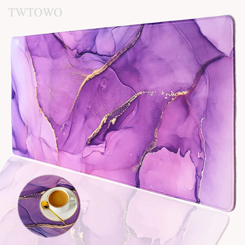 

Purple Marble Mouse Pad Gaming XL Home Large Computer Mousepad XXL MousePads Natural Rubber Carpet Anti Slip Computer Table Mat