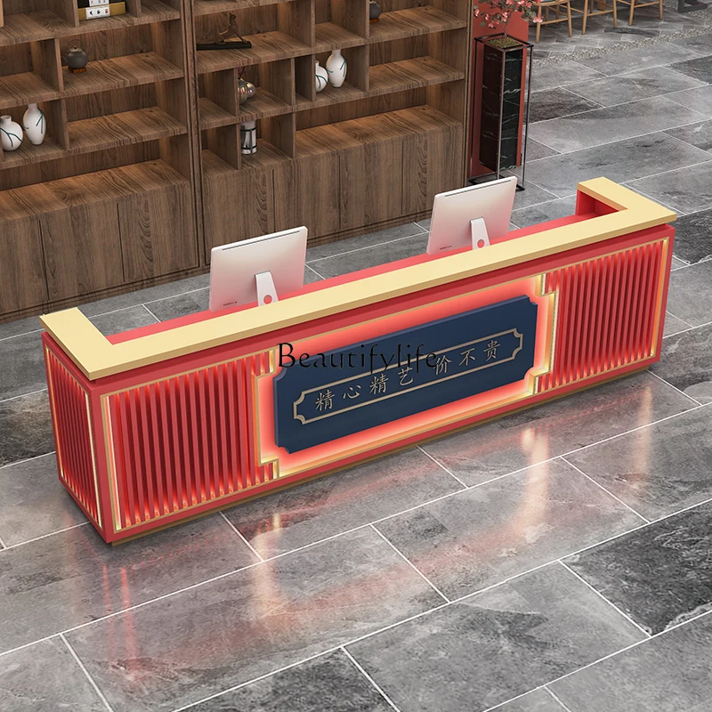 Новый китайский стиль Guochao касса для отеля ванна ног элитный магазинный шкаф