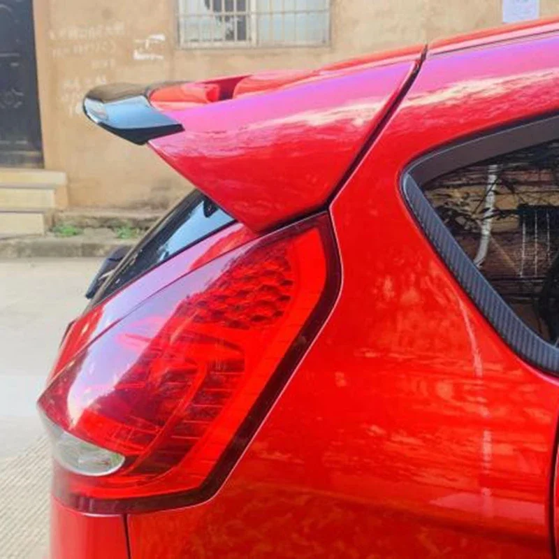 Спойлер для Ford Fiesta St MK7 MK7.5 заднее крыло ABS черное углеродное волокно задние