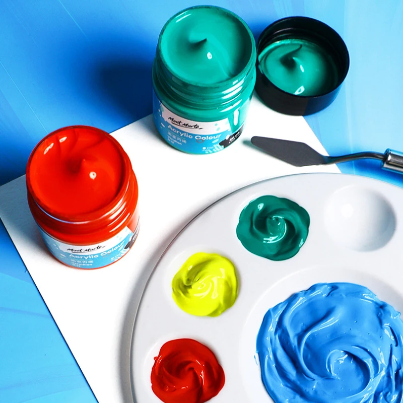 

12 Color Jar Acrylic Paint Set 50ml Waterproof and Sunscreen Paint for Art Hand Painting Textile and Ceramics