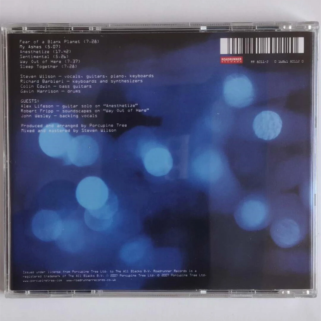 Музыкальный CD-диск Rock Porcupine Tree Chris Maitland: Альбом «Fear Of A Blank Planet», музыкальная запись «My Ashes», саундтреки для косплея, Walkman, бокс-сет (art.: 3920dbf8cf7df) - 3920dbf8cf7df
