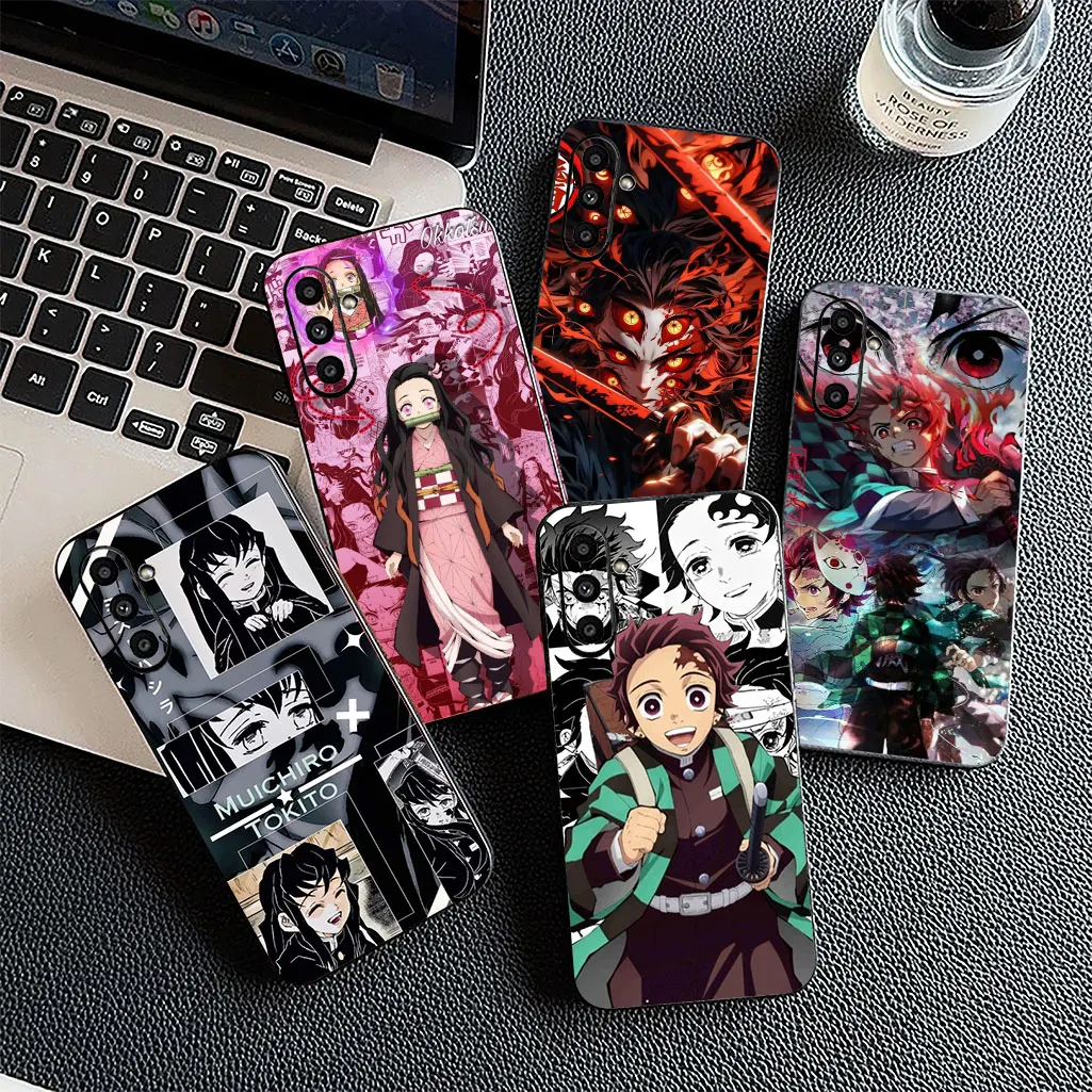 Чехол Uzui Tengen Akaza Tanjiro Demon Slayer для Samsung Galaxy S25 Pro S23 S22 S24 FE Ultra Plus A15 A16 A55 чехол телефона