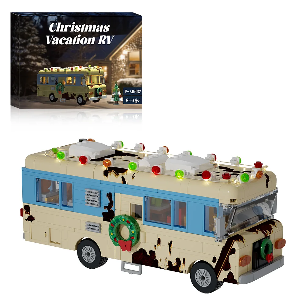 MOC Eddie's RV во время рождественских праздников Строительный блок Рождественский