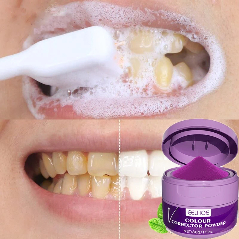 Teeth Whitening Powder Remove Plaque Stains Toothpaste Fresh Breath Oral Hygiene Deep Cleaning Bleach Dental Tooth Care Products