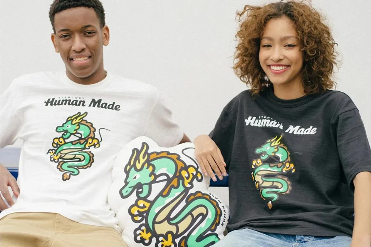 

New Cartoon Animal Pattern Print HUMAN MADE T Shirt Men Women EU Size 100% Cotton HUMAN MADE Top Tees Harajuku Things