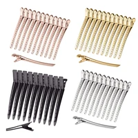 12pcs duck bill clips 3 5 inches rustproof metal alligator curl clips for hair styling hair coloring women hair clips salon