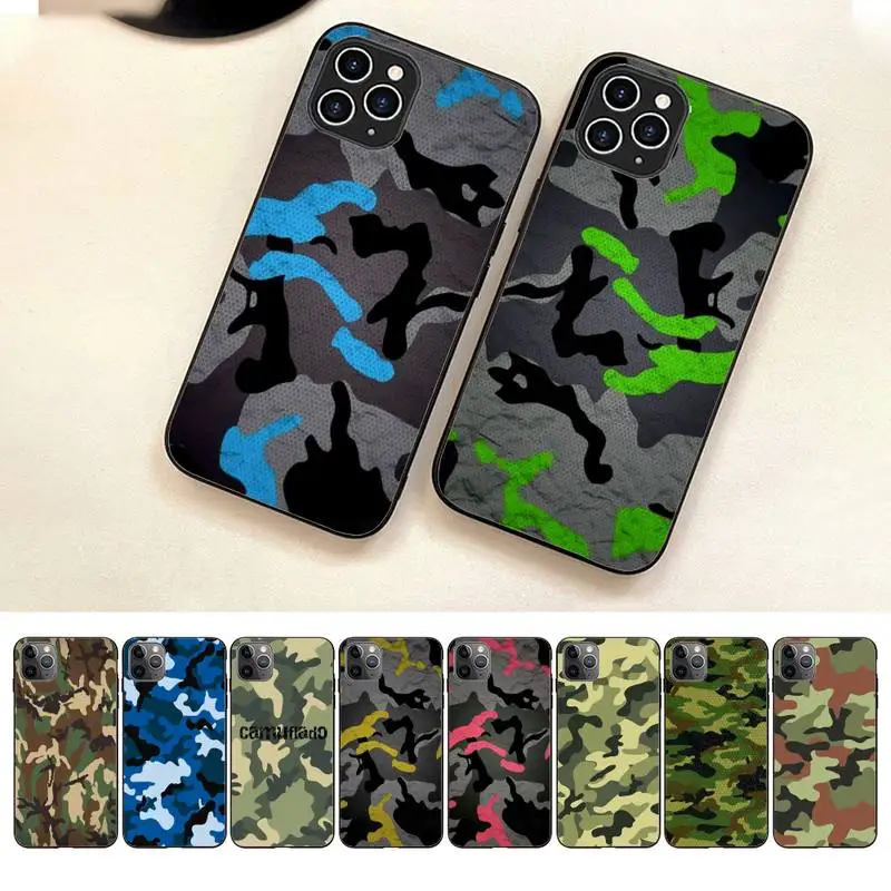 

Army Green Camouflage Phone Case For Iphone 7 8 Plus X Xr Xs 11 12 13 14 Se2020 Mini Pro Max Case