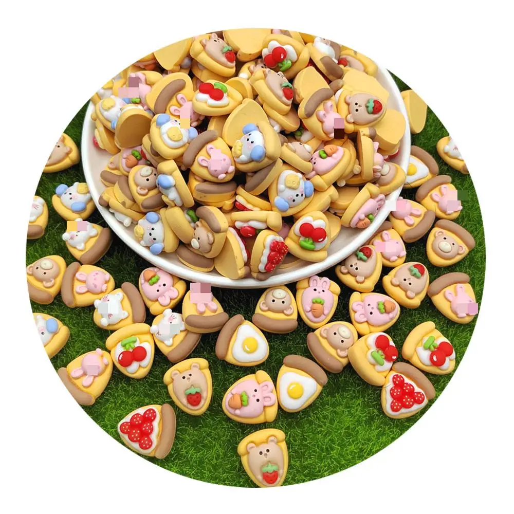 

Мультяшные животные еда Полимер Кабошон имитация пиццы плоские затычки Скрапбукинг рукоделие аксессуары для волос сделай сам украшение дл...