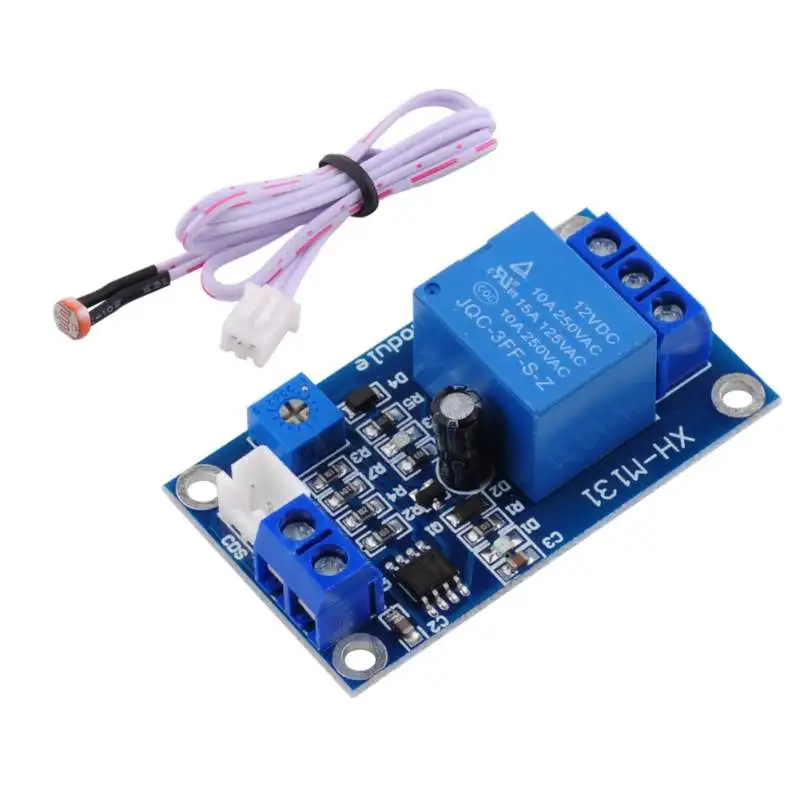 5Pcs XH-M131 DC  5V 12V 24V 10A Light Control Switch Photoresistor Relay Module Detection Sensor Brightness Automatic Control