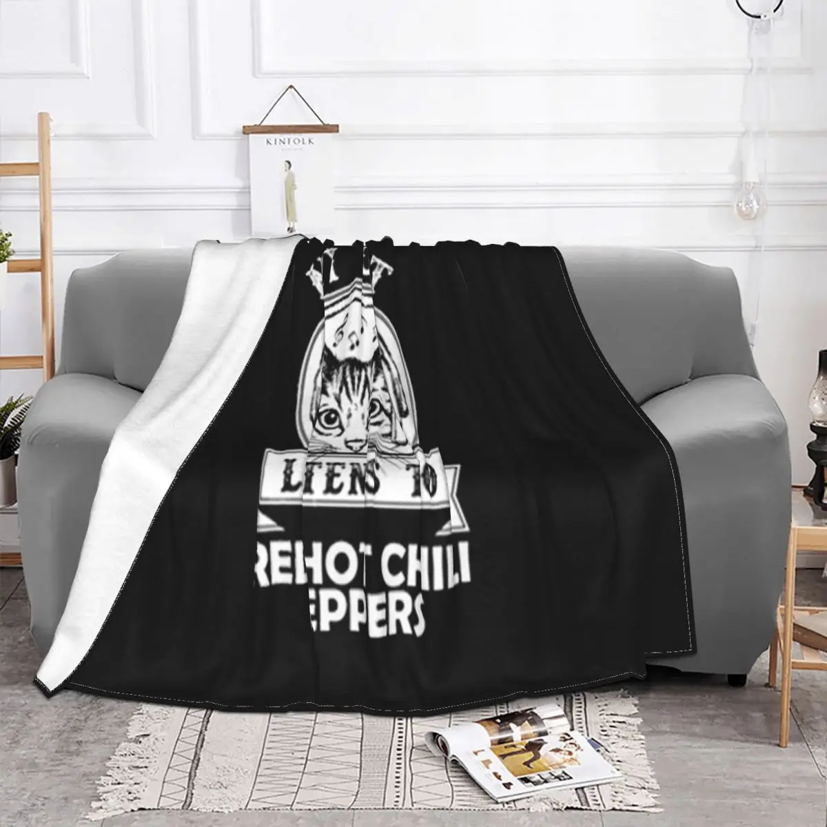 My Cat Sisten To Red Hot Chily Pepper Наушники Дети 2021 последняя акция верхнее музыкальное одеяло