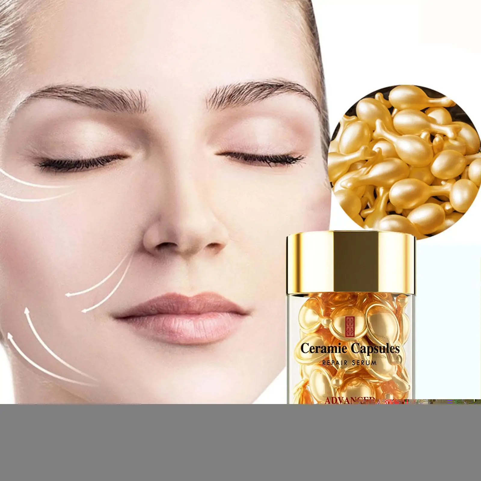 

15ml Collagen Firming Capsule Serum Eye Essence Collagen Circles Remover Capsule Fine Repair Eye Cream Anti-Wrinkle Dark Li W0X5