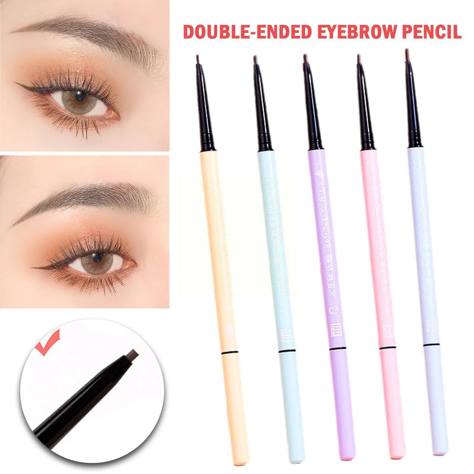 

1pc Ultra Slim Triangle Eyebrow Pencil Waterproof Smudge Tint Eyebrows Women Enhance Mascara Beauty Cosmetics Tattoo Makeup M4G0