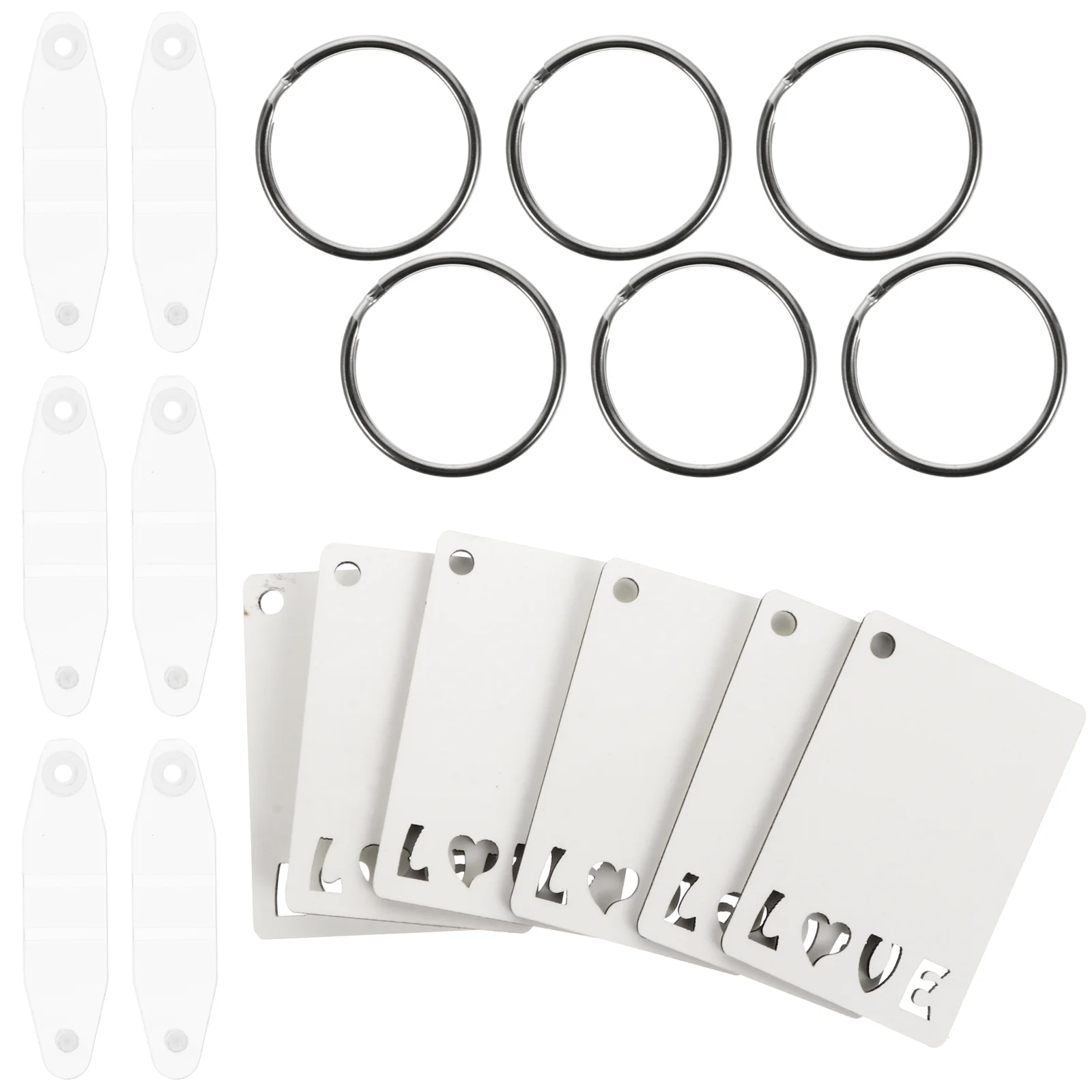 

6 шт., сублимационные кольца для ключей