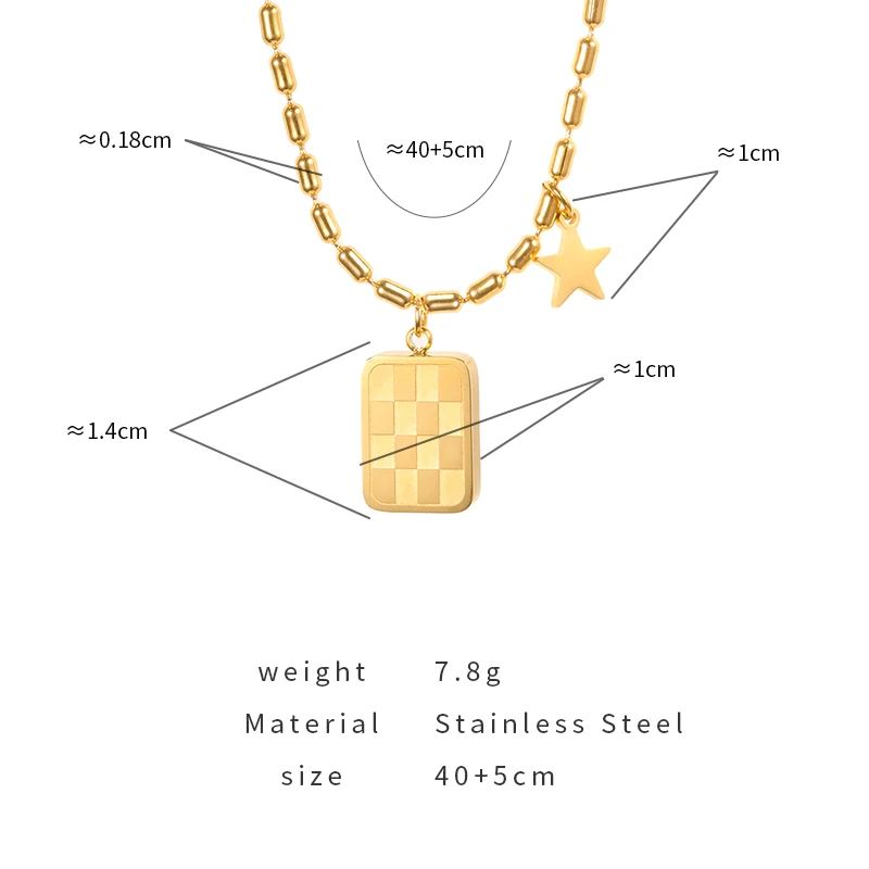 PAXA новая трендовая простая квадратная подвеска на цепочке ожерелье для женщин
