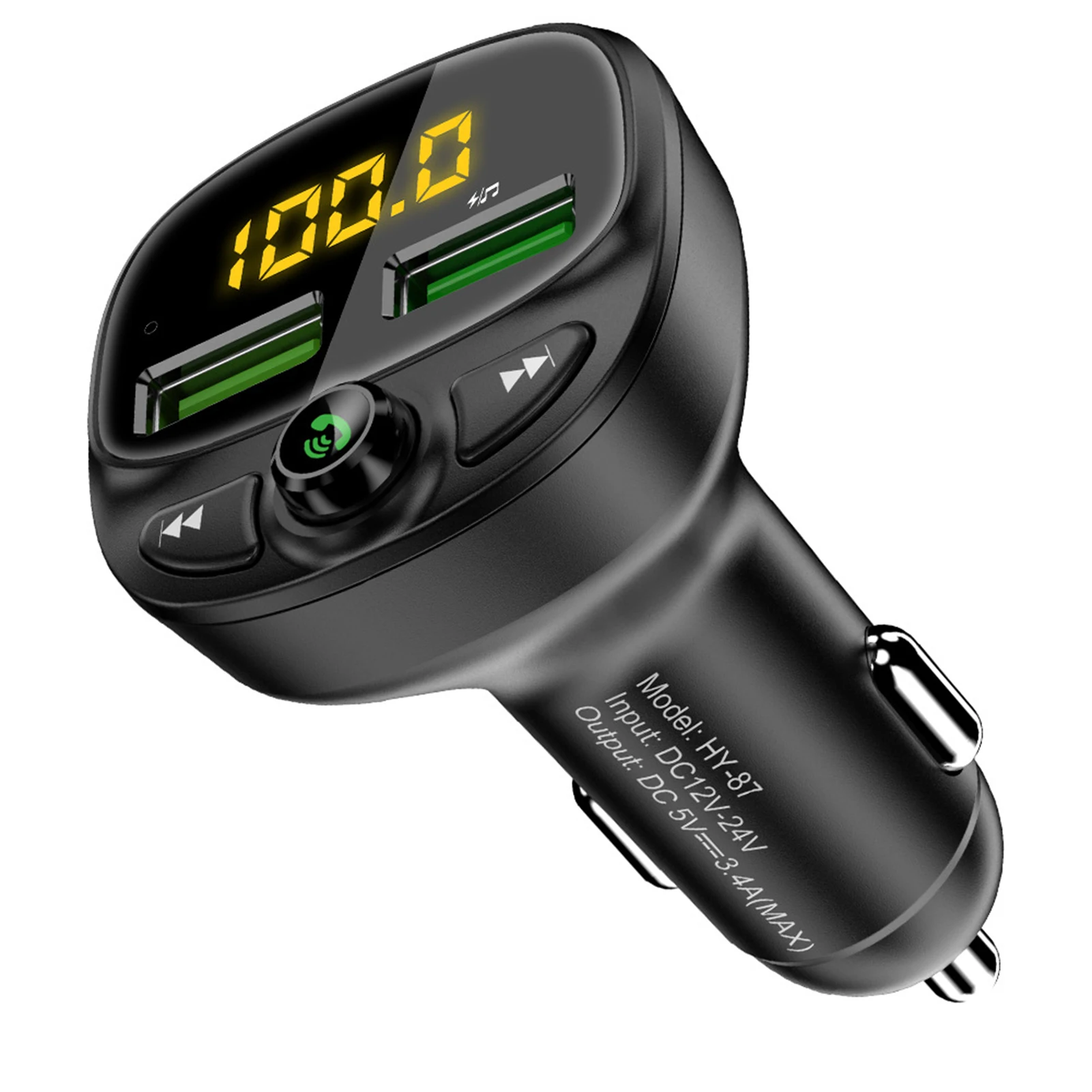 

FM-трансмиттер автомобильный с mp3-модулятором, 5,0 А, 2 USB-порта