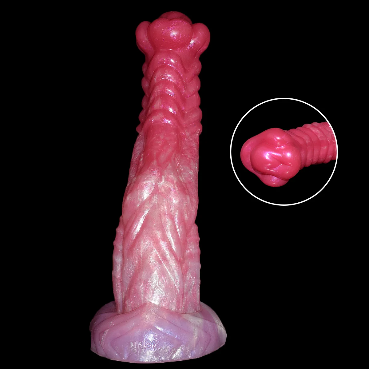 Реалистичный огромный изогнутый фаллоимитатор NUUN с большим узлом сильное