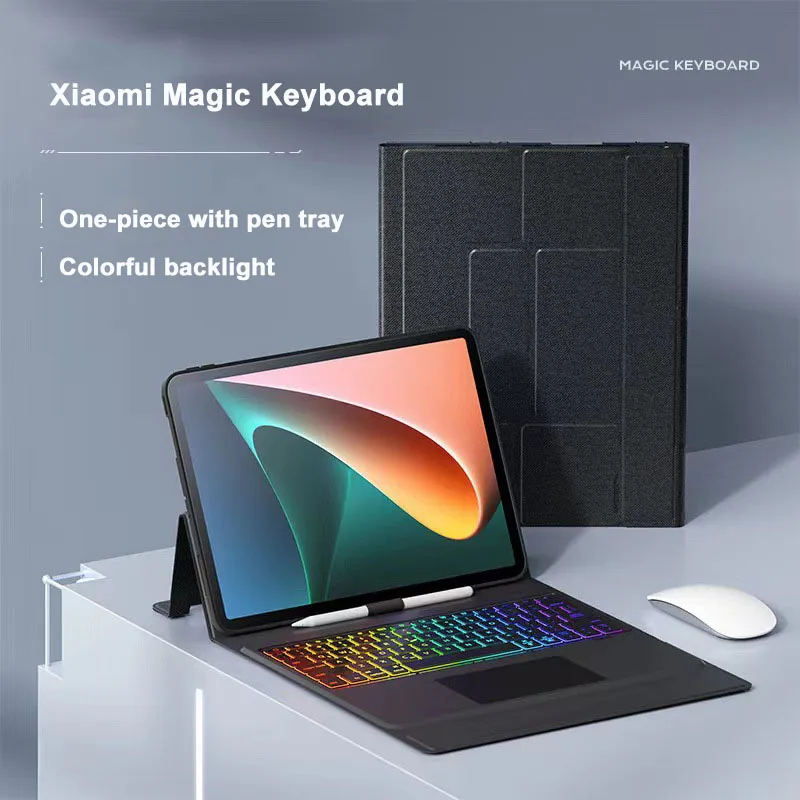 For Xiaomi Pad 5 Redmi Pad Case Keyboard Cover with Pen Slot For Xiaomi Pad 5 Pro 2021 Bluetooth Keyboard mouse Funda Table Case