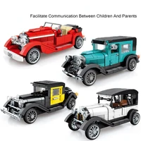 nostalgic classic car model maker assembled building blocks adult toys abs plastic