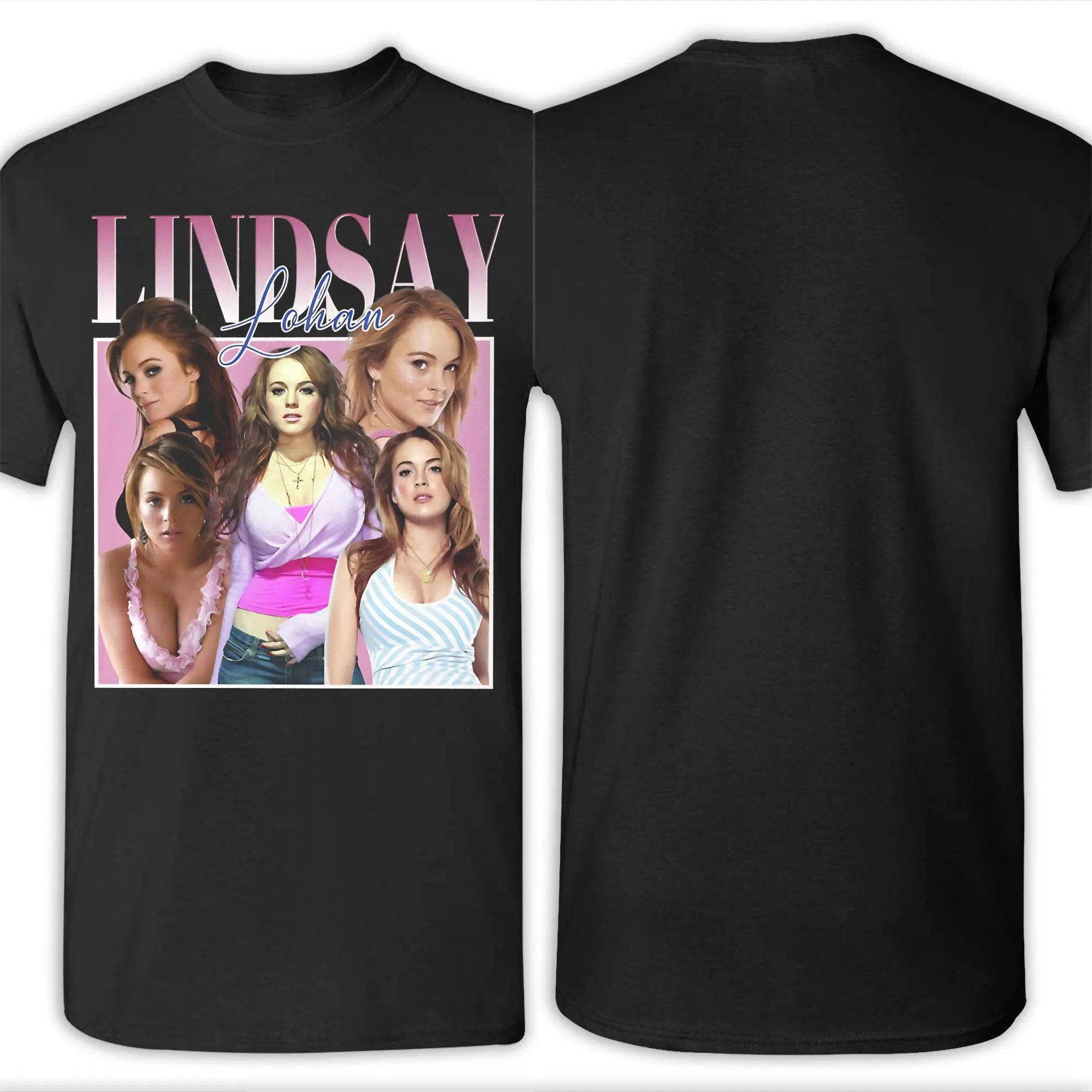 Классическая забавная футболка из 100% хлопка Lindsay Lohan для мужчин (art.: 3920da41b79e8) - 3920da41b79e8