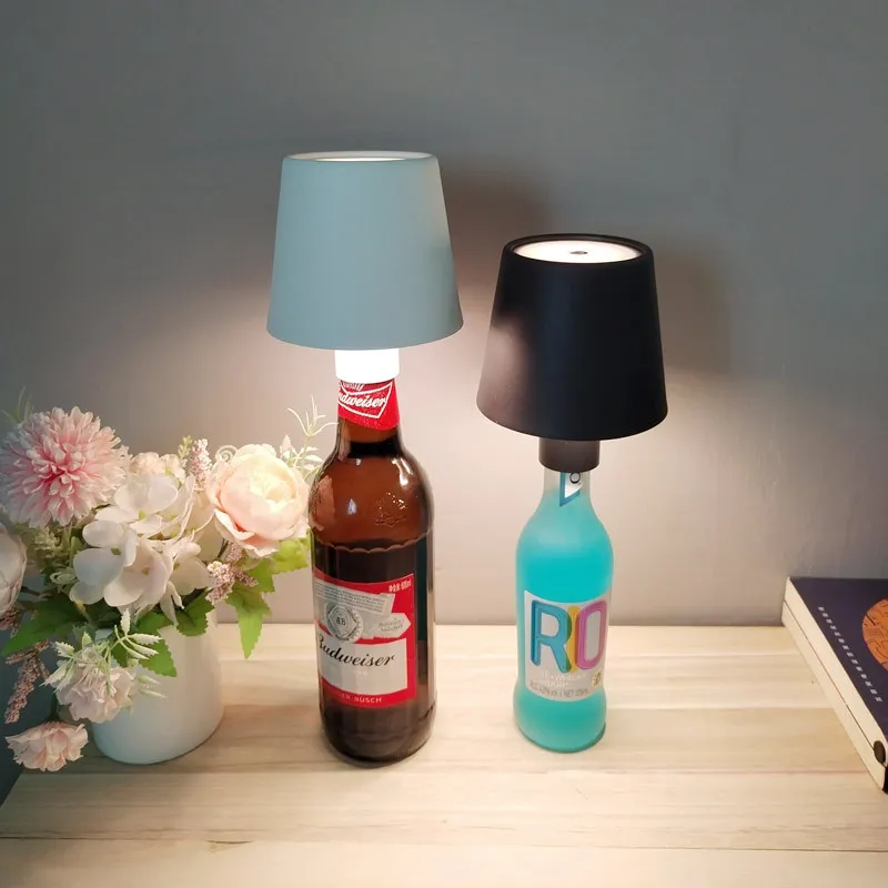 

Design Atmosphere Lamp Table LED Coffee Wine Detachable Cordless Night Creative Bottle Light Shop Decorative Rechargeable Bar