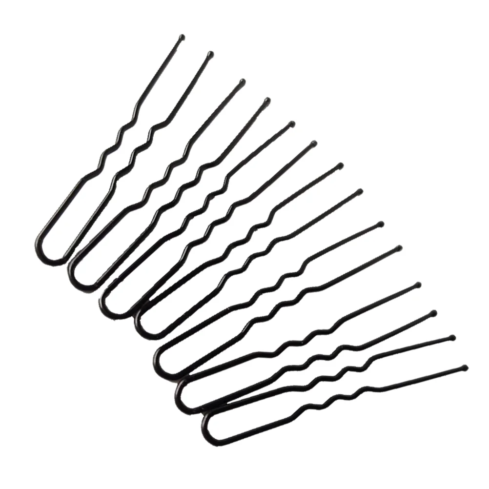 

50pcs Bobby Hair U Shaped Hair Black Metal Hair Clips for Buns, Updo Hairstyles