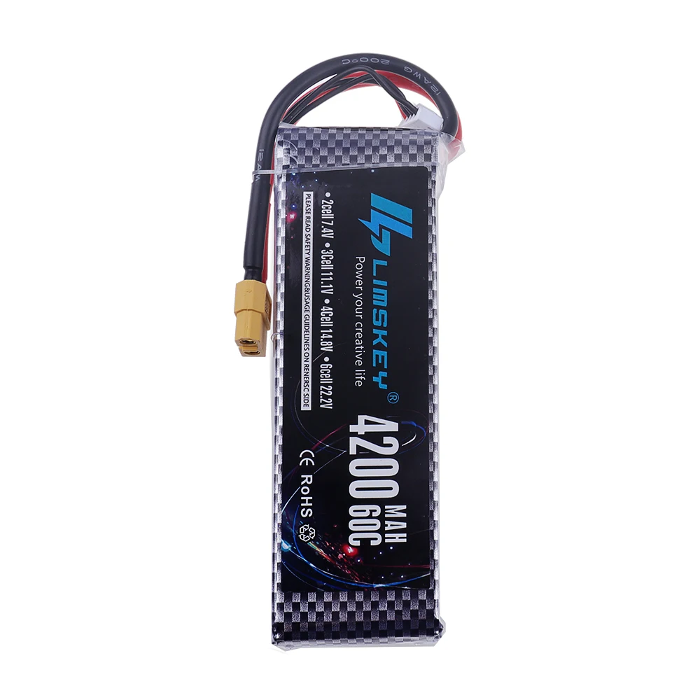 3S 11 1 В 4200 мАч 60C RC LiPo Аккумулятор для радиоуправляемого квадрокоптера дрона