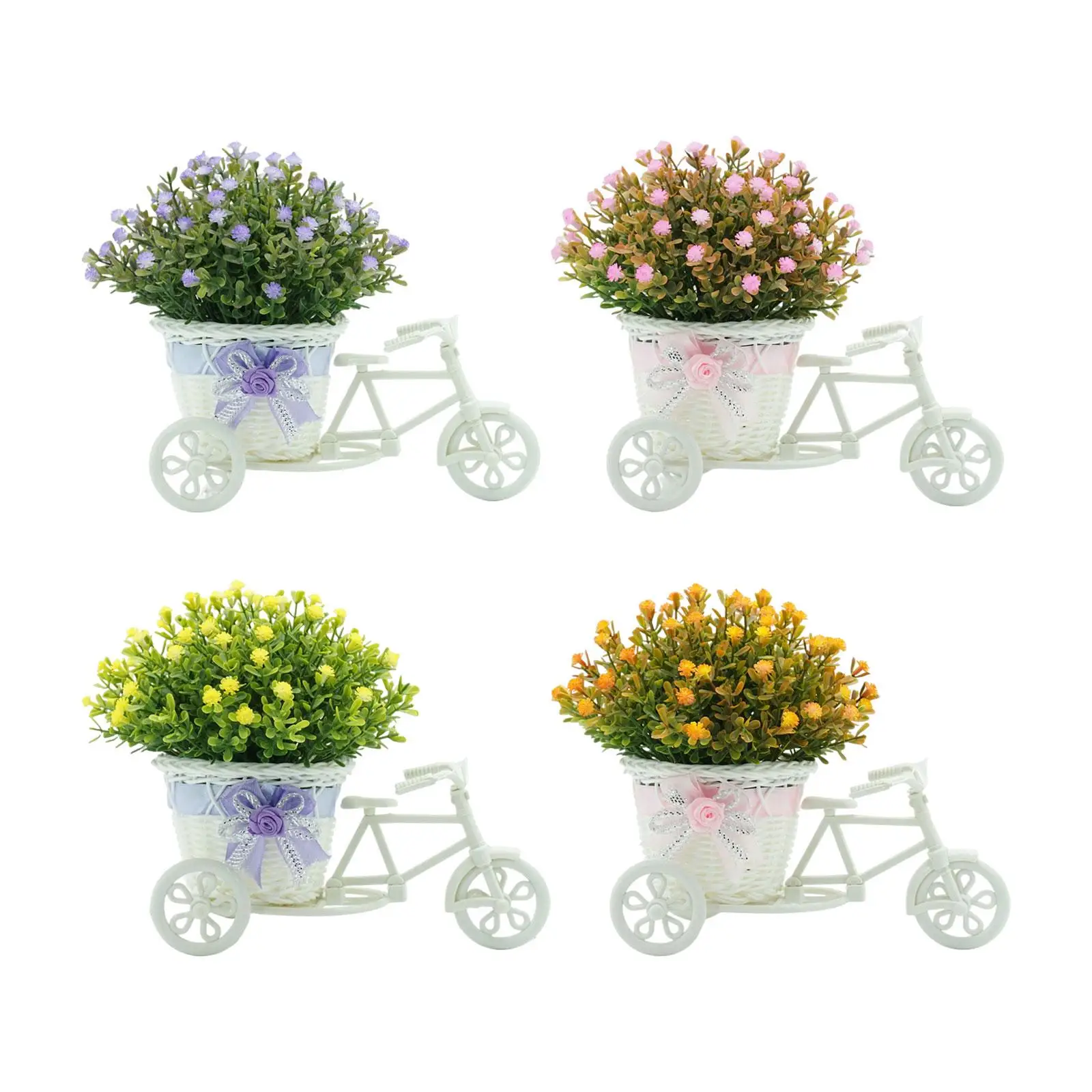 

Flower Basket Container Tricycle Durable Vintage for Backyard Patio Table