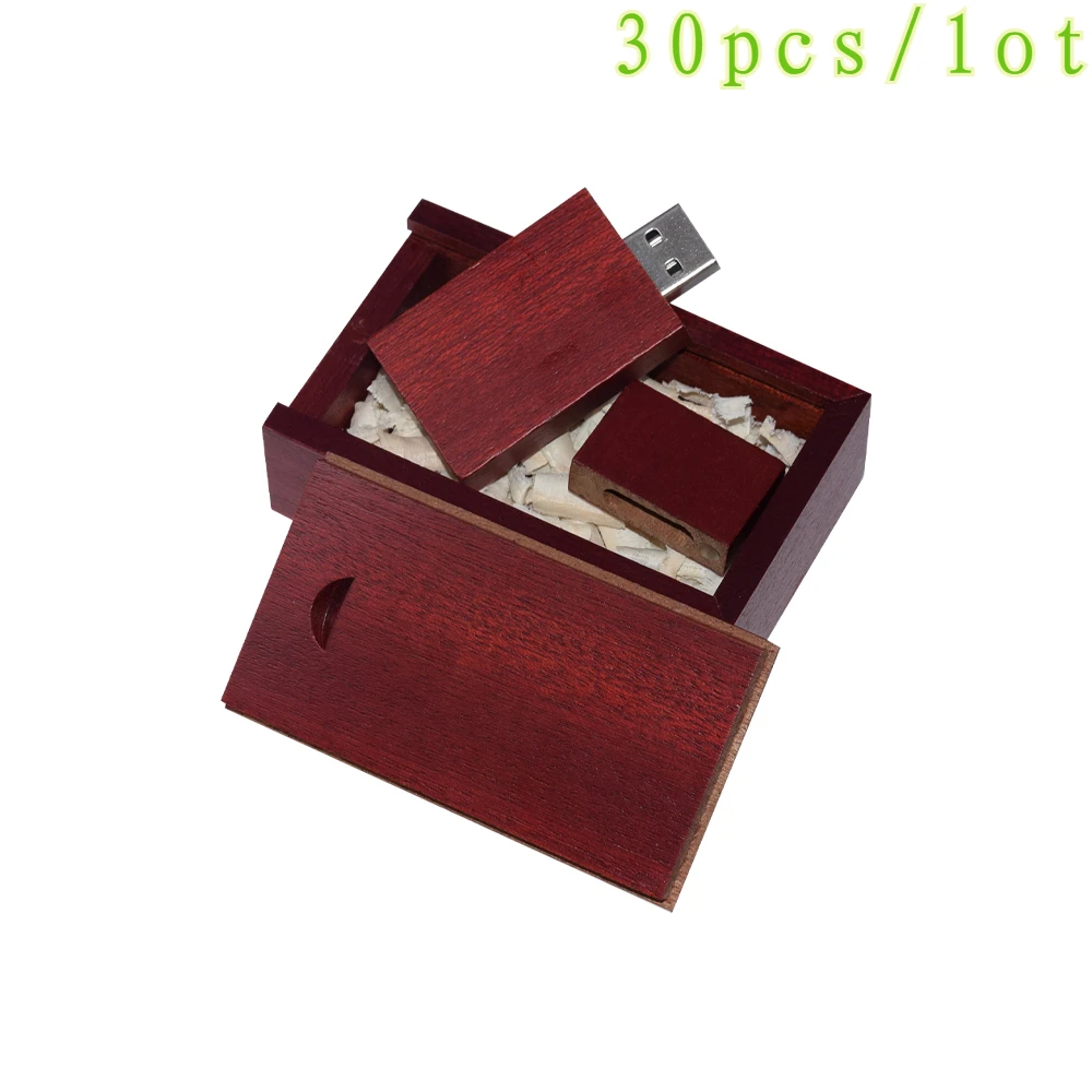 

30pcs Free customize wooden USB flash drive Usb+box pendrive 2.0 4GB 8G 16GB 32GB 64GB business gift for photography