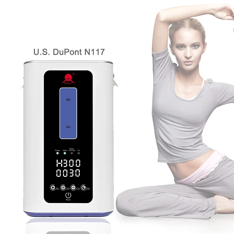 

2022 новый дизайн, портативный аппарат для ингаляции оксиводородом, 300 мл/мин, дыхательный генератор кислорода водородом