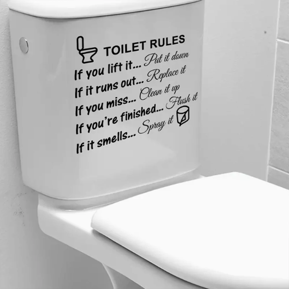 1 шт. самодельные съемные настенные наклейки с цитатами знак унитаза виниловый