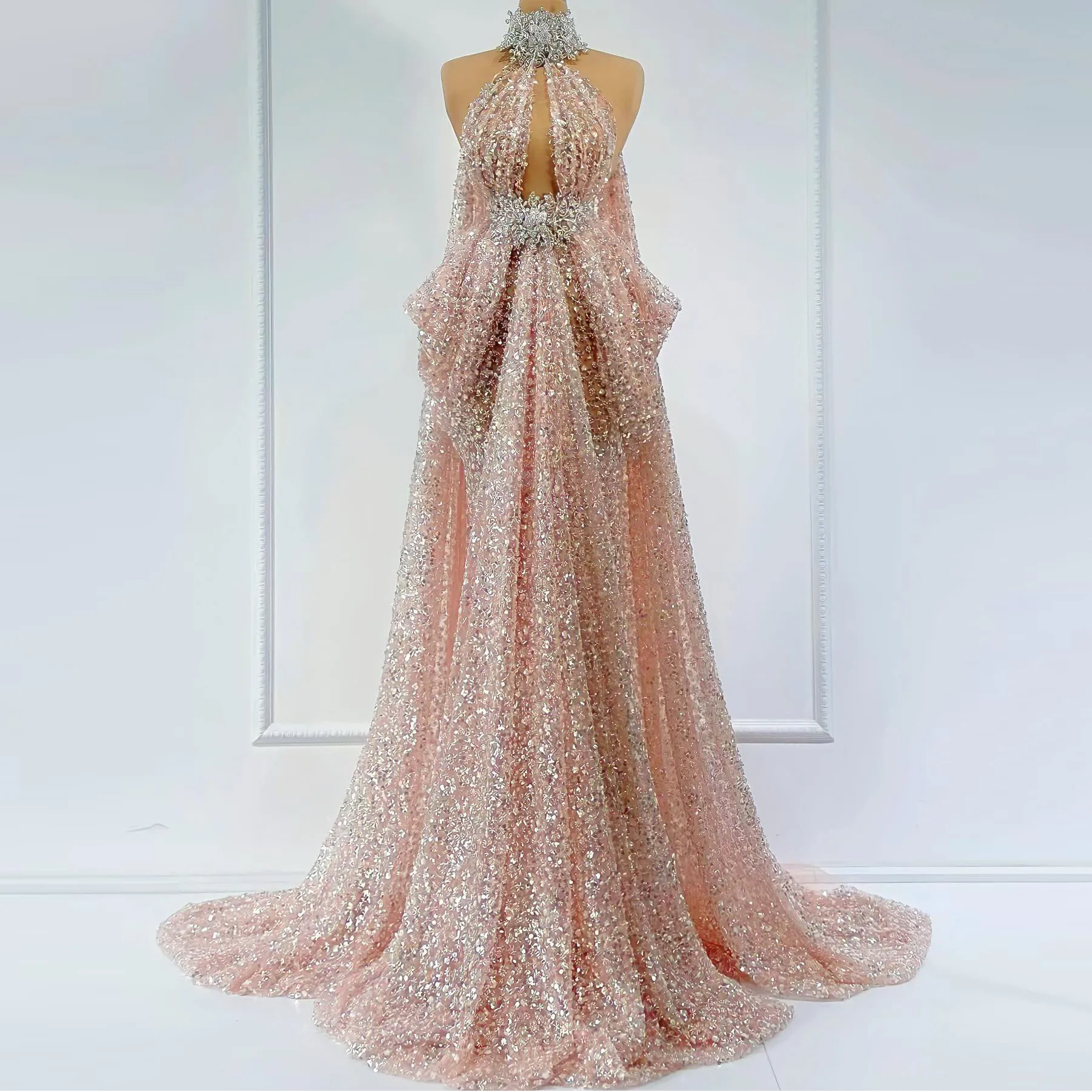 

Роскошные арабские вечерние платья Дубая с бисером и накидкой шаль драпированные блестками кружевные блестящие женские Формальные платья 2023 уникальное платье для выпускного вечера