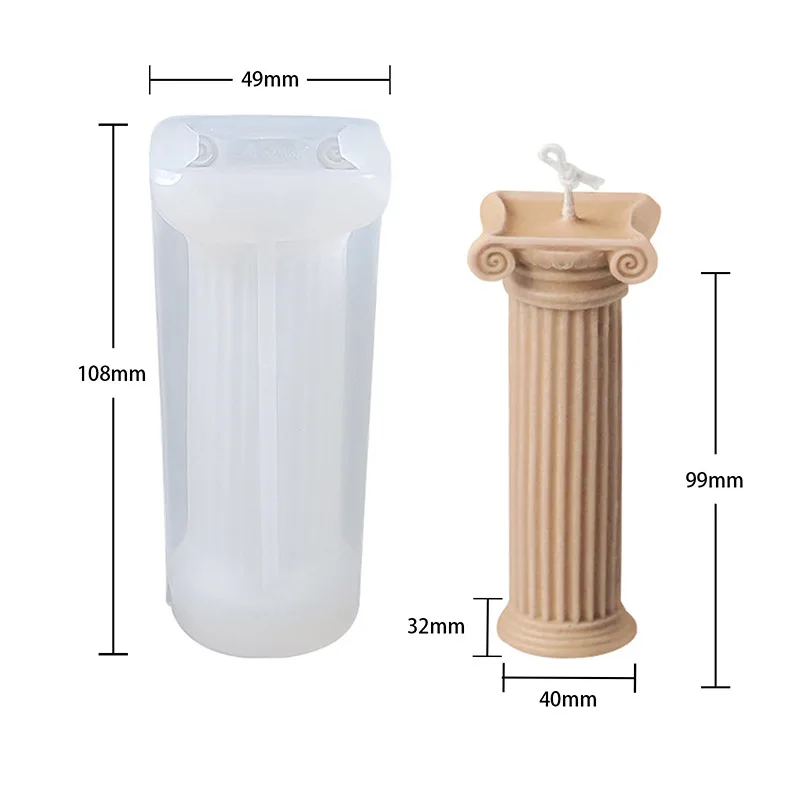 Силиконовая форма в римском стиле Свеча колонне 3D Venus изготовление воска для