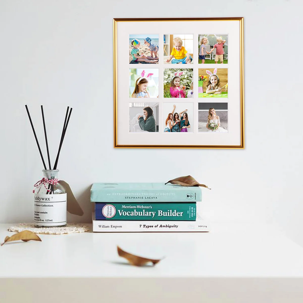 

Jiugongge Photo Frame Home Picture Holder Office Square Table Top Decor Display Stand